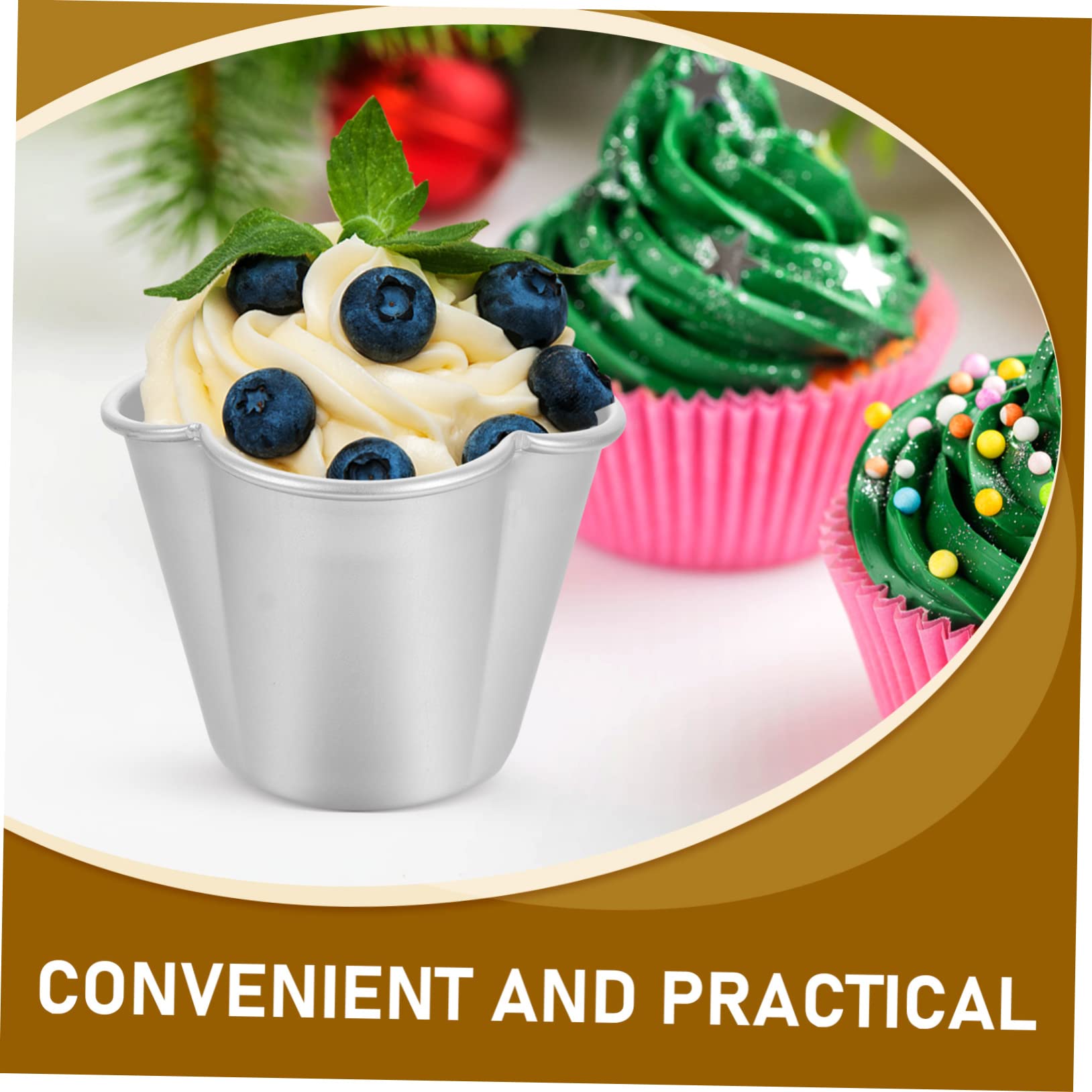 Amosfun Lot De 3 Moules À Muffins Antiadhésifs En Métal Pour La Cuisson Des Puddings Pour La Maison 6 Pièces X 3