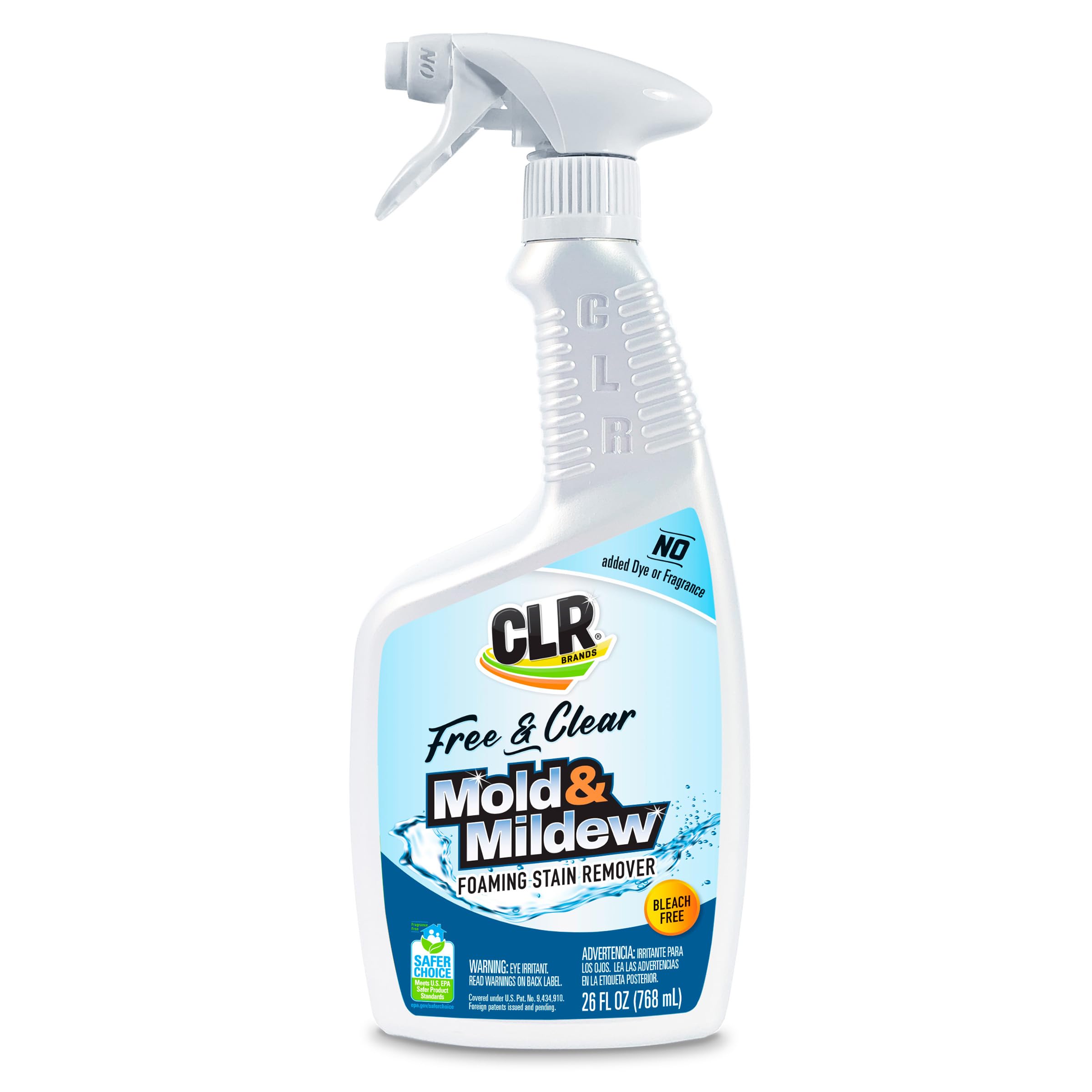 CLR Brands® Mold & Mildew Bleach-Free Free & Clear Stain Remover, No Dyes or Fragrances, 26 Oz Bottle (Pack of 1)