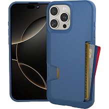 Smartish iPhone 16 Pro Max Wallet Case - Wallet Slayer Vol. 1 [Slim + Protective] Credit Card Holder - Drop Tested Hidden Credit Card Slot Cover for Apple iPhone 16 Pro Max - Blues on The Green