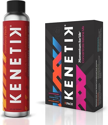 KENETIK Concentrado de enfoque sin cafeína, combustible cerebral para resistencia cognitiva de claridad mental, sin azúcar, cetonas bioidénticas