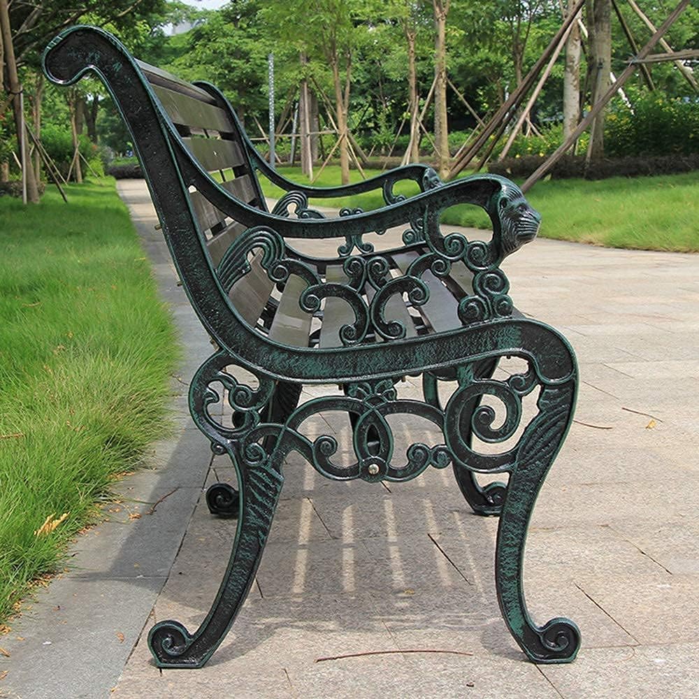 CAFIEDR Outdoor GThe Bench,Patio Bench Park Bench Outdoor Conversation Couch, Park GThe Terrace Bench, Outdoor 2-3 Seater Courtyard Metal Bench cast Iron seat (Green Feet 150X58X78CM) CAFIEDR Outdoor GThe Bench,Patio Bench Park Bench Outdoor Conversation Couch, Park GThe Terrace Bench, Outdoor 2-3 Seater Courtyard Metal Bench cast Iron seat (Green Feet 150X58X78CM)