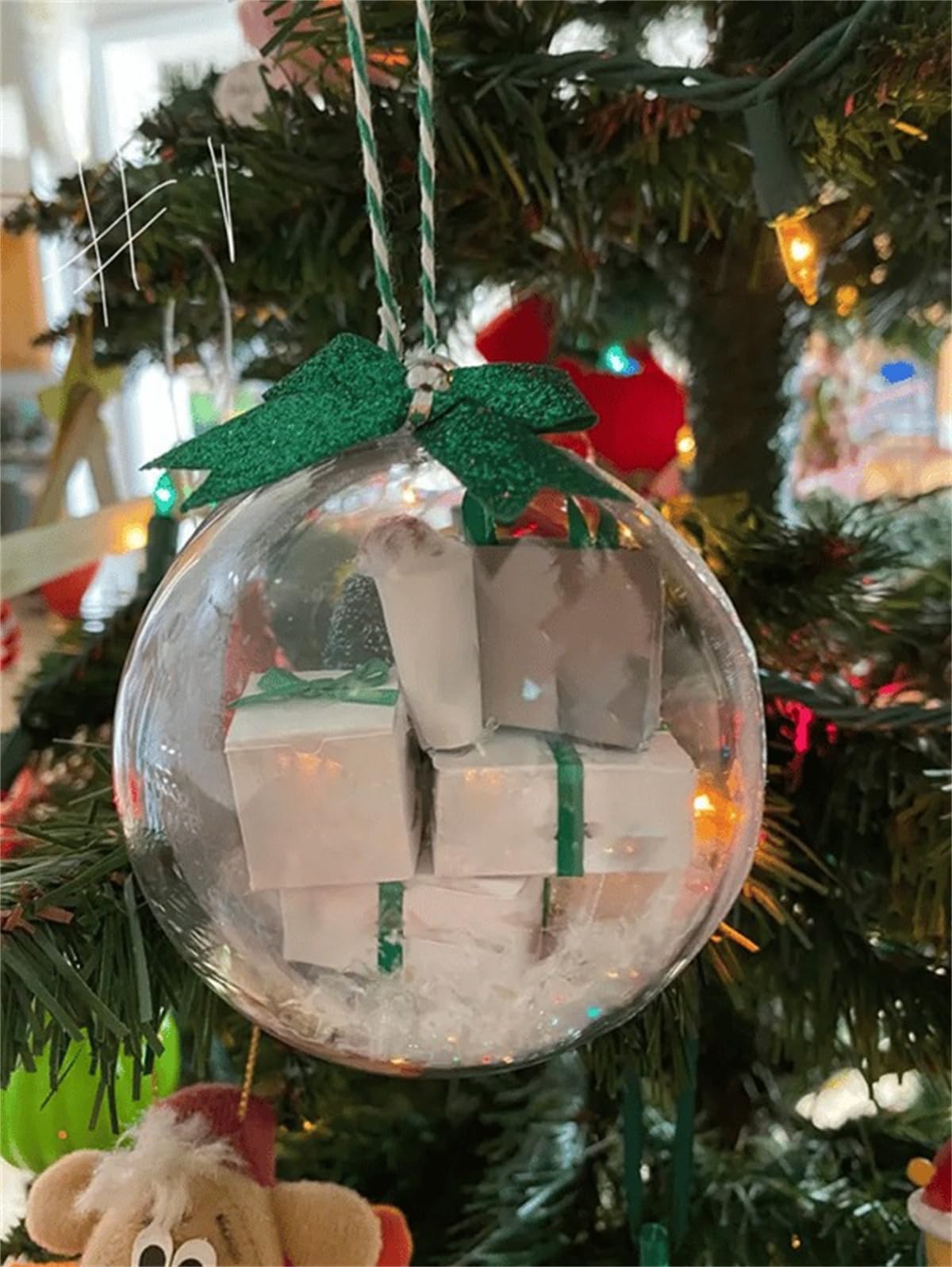 Mini Pacchi Decorazione Albero di Natale Divertenti Palline