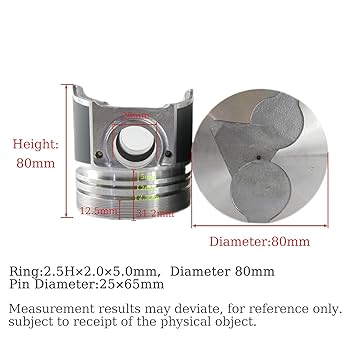 Amazon.com: Pmtihxu V1903 Piston+Piston Rings 16427-21110