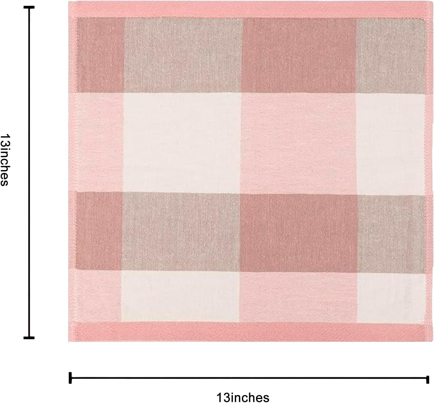 kimteny 6 Pack 100% Cotton Washcloths, Dual-Sided Design (Terry + Gauze) Facecloths, 13x13 Inch Ginghqm Washrags, Soft & Skin-Friendly, for Bathroom, Kitchen & Household (Pink, 13x13 Inches) - Image 8