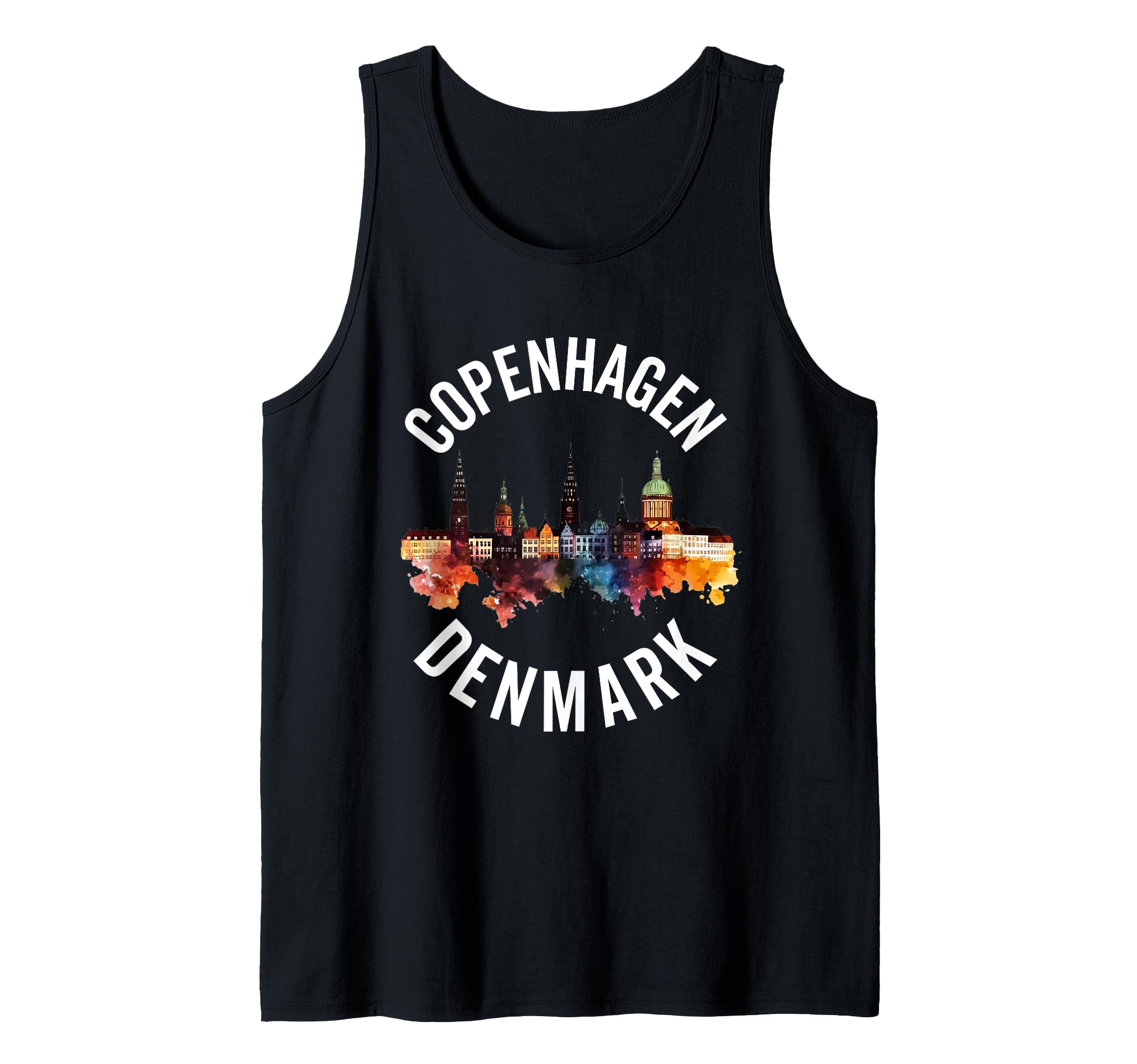 Copenhagen Souvenir Denmark Skyline Proud Danish Men Women Tank Top