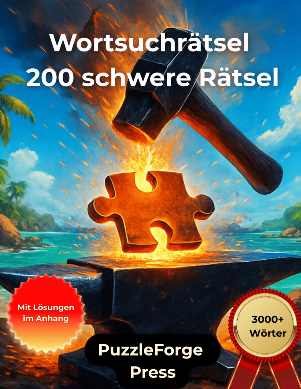Wortsuchrätsel - 200 schwere Rätsel: Großdruck für Erwachsene und Senioren | 3000+ Wörter | 2 Rätsel pro Seite | Mit Lösungen im Buch | ... Suchrätsel für echtes Denktraining)