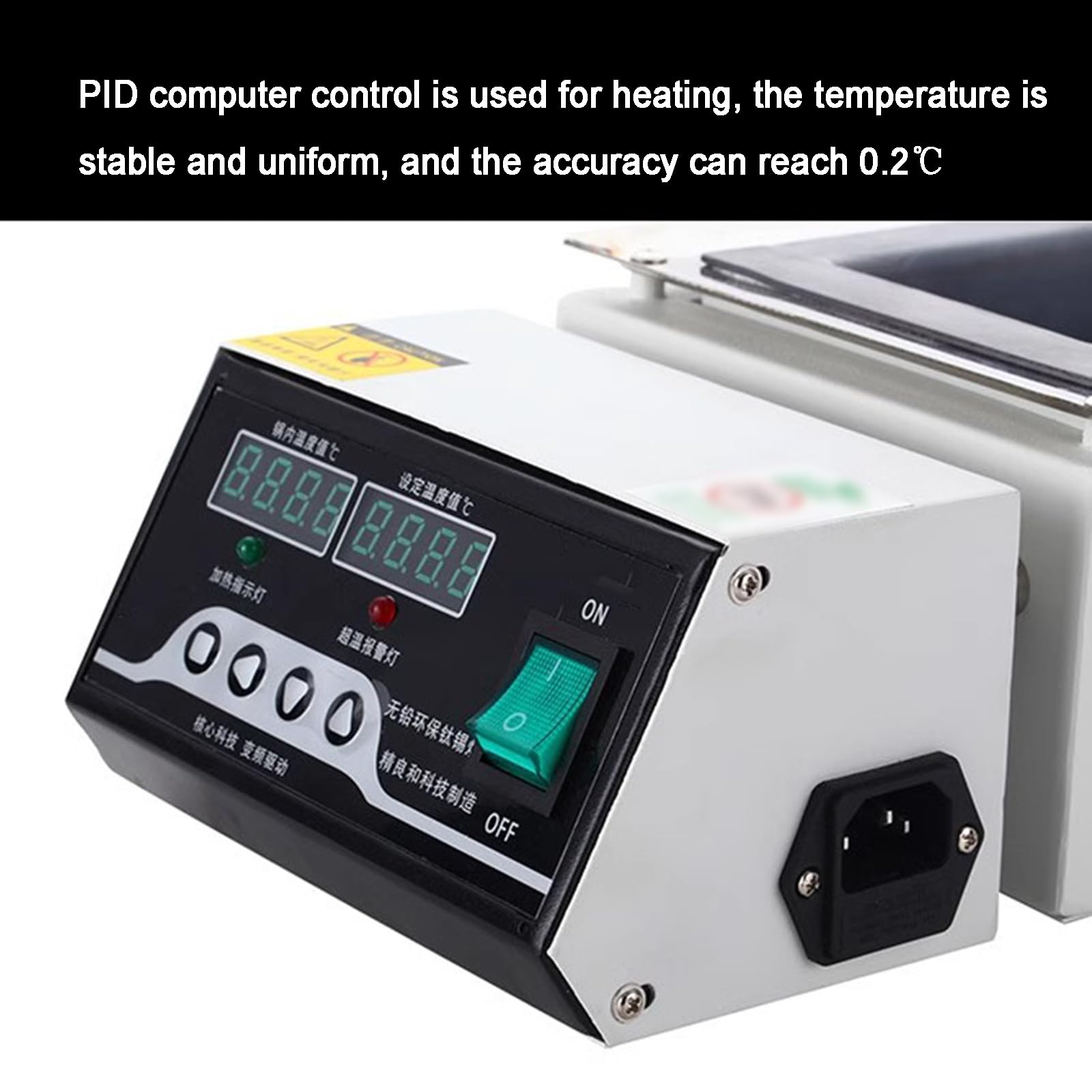 Horno Eléctrico para Fundir Estaño, Crisol De Soldadura De Titanio Sin Plomo, Control De Temperatura De 0 a 600 ℃, Cuadrado, para Procesos De Fusión De Metales Y Proyectos De Bricolaje