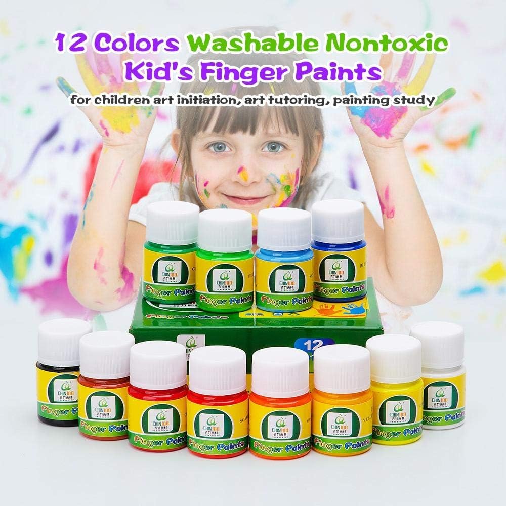 New Wonderful Washable Water Finger painting 12 Colors set Non-toxic