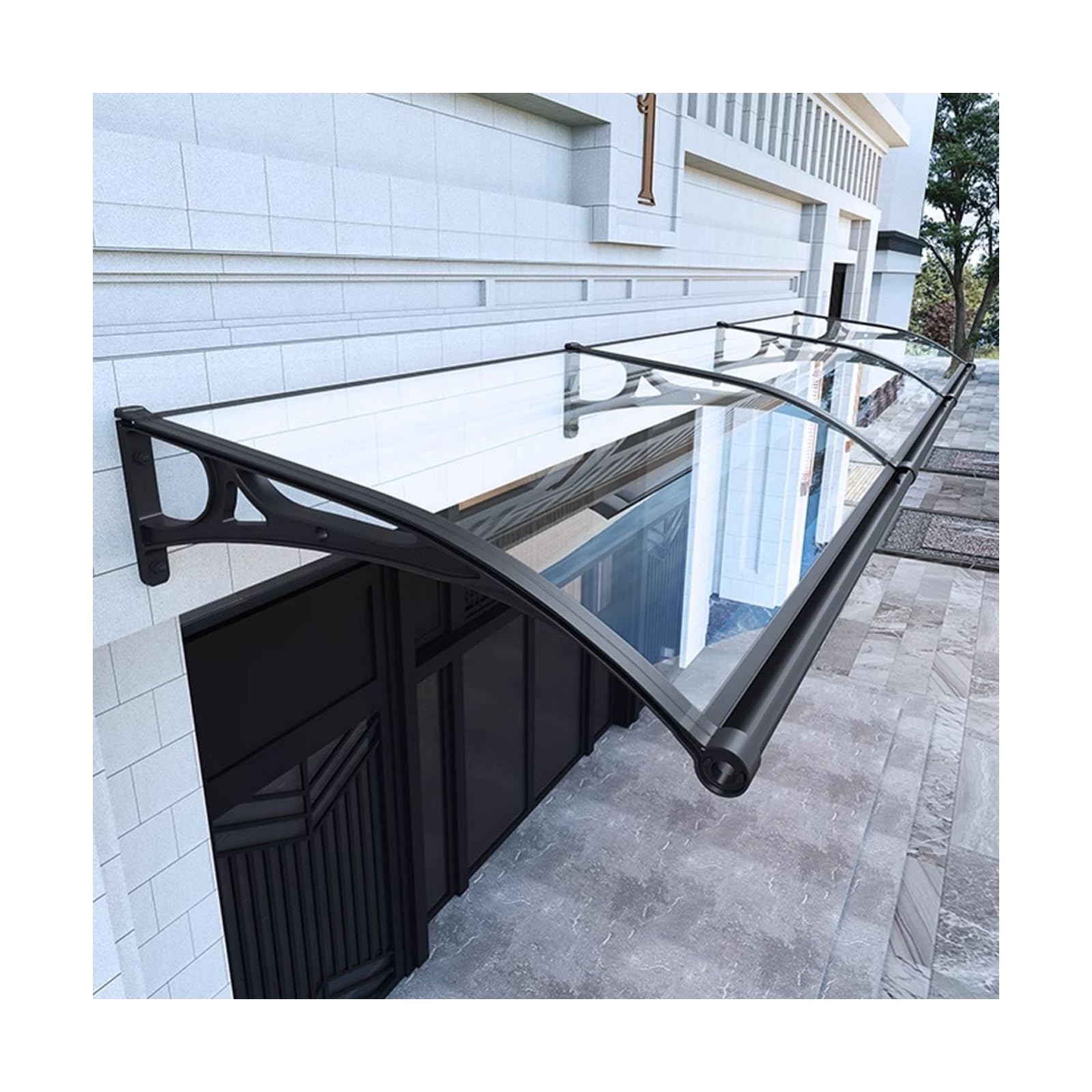 Toldo de policarbonato resistente a rayos UV con gran capacidad de carga 100x120