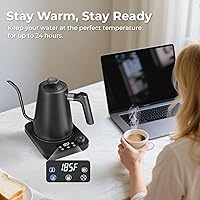 Vista 7 de Gooseneck Electric Kettle, ±1°F Precision Control, Smart Altitude Adjustment, 24H Keep Warm, 30-Min Auto Memory, Food Grade Stainless Steel, Pour