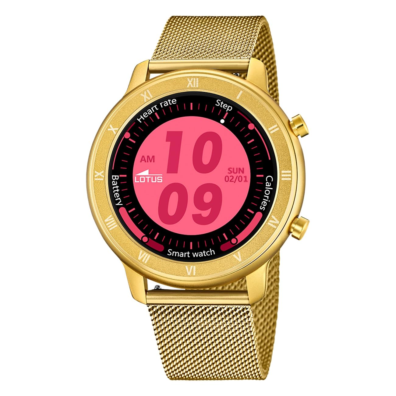 LOTUS Women's Watch 50038/1 Smartwatch Zinc Alloy Case Gold Stainless Steel Strap 316L Gold