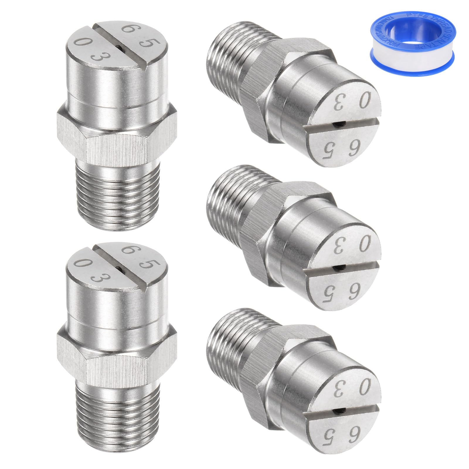 Embout de pulvérisation plat 1/8BSPT pour nettoyeur haute pression en acier inox
