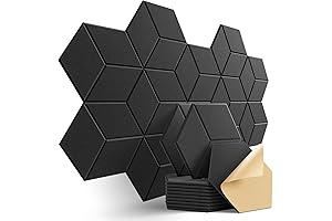 12 Pack Self-Adhesive Acoustic Foam Panels for Music Room