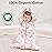 Yoofoss Baby Sleep Sack 12-18 Months Long Sleeve Wearable Blanket Baby 100% Cotton 2-Way Zipper 0.5 Tog Toddler Sleeping Sack, Lightweight(Large)