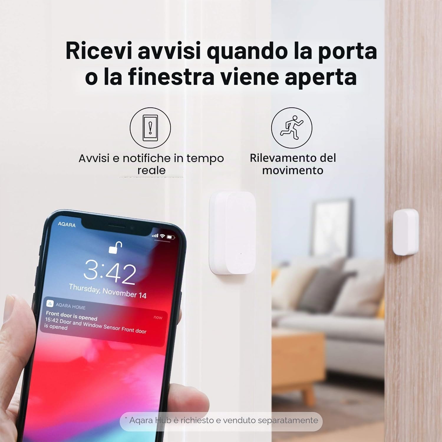 Aqara Smart Home Starter Set:Zigbee Tür- und Fenstersensor, Temperatur- und Feuchtigkeitssensor & Wassermelder , Kompatibel mit Apple Home, Home Assistant