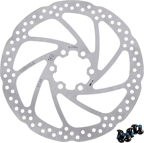 BlueStars 160mm Disc Brake Rotor Stainless Steel with 6 Bolts