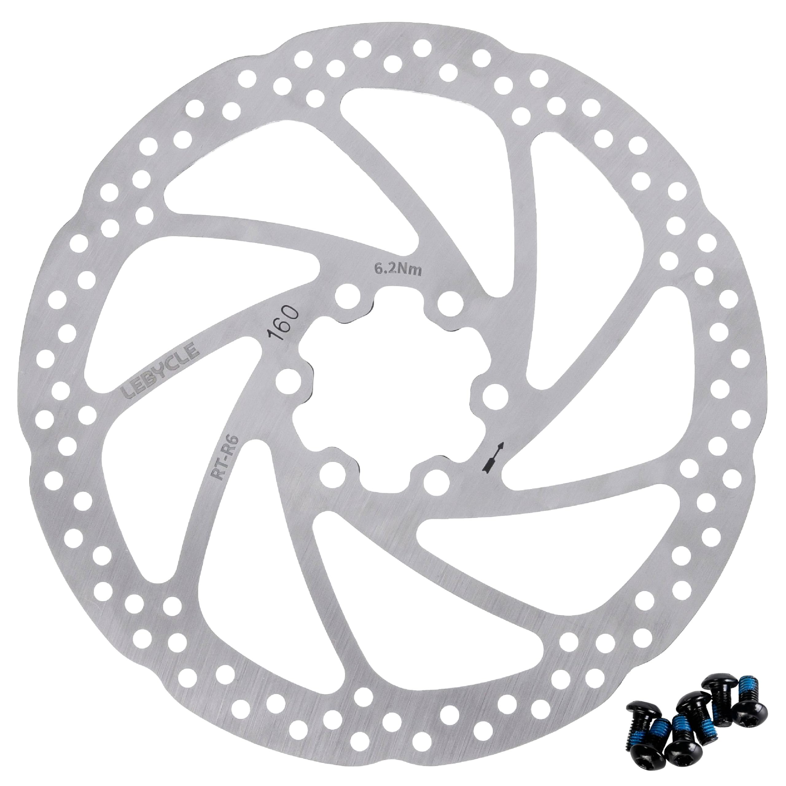 BlueStars 160mm Disc Brake Rotor Stainless Steel with 6 Bolts