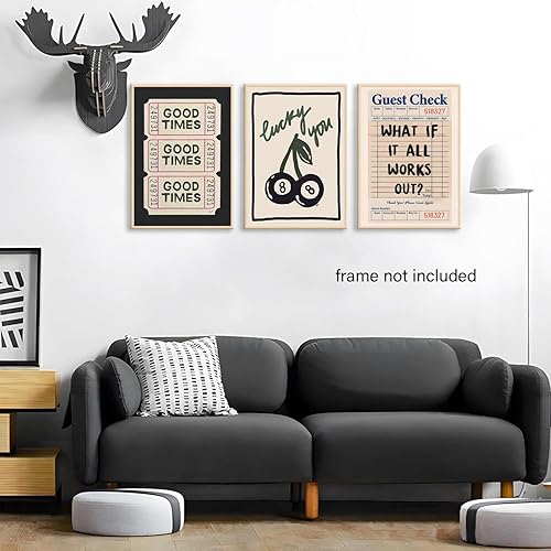 Miniatura 6 de LYPHNX Póster de boleto vintage de Good Times, arte de pared retro con texto en inglés What If It All Workout (What If It All Works) con texto en