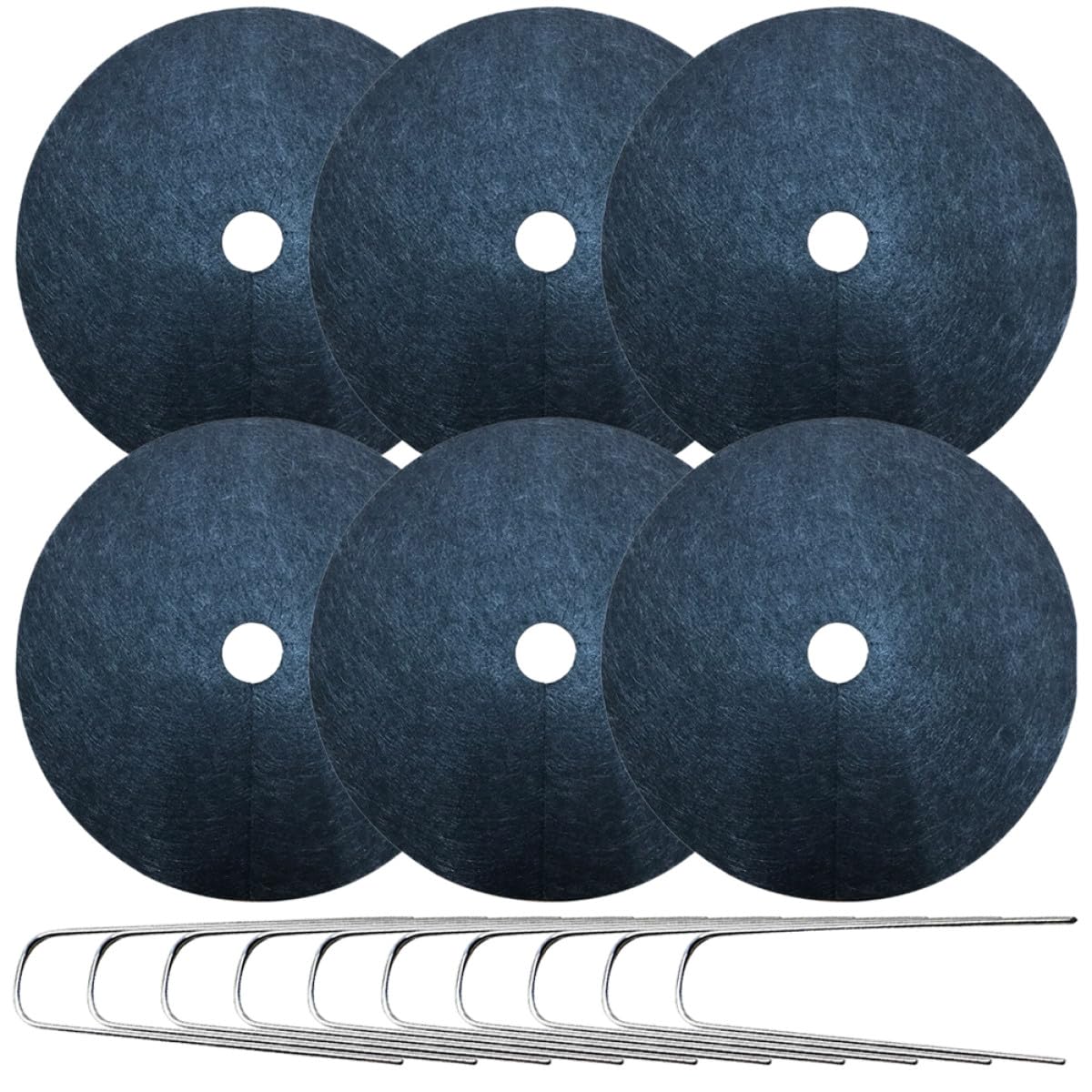 Tapis anti-mauvaises herbes avec piquets pour stopper la pousse et protéger le jardin