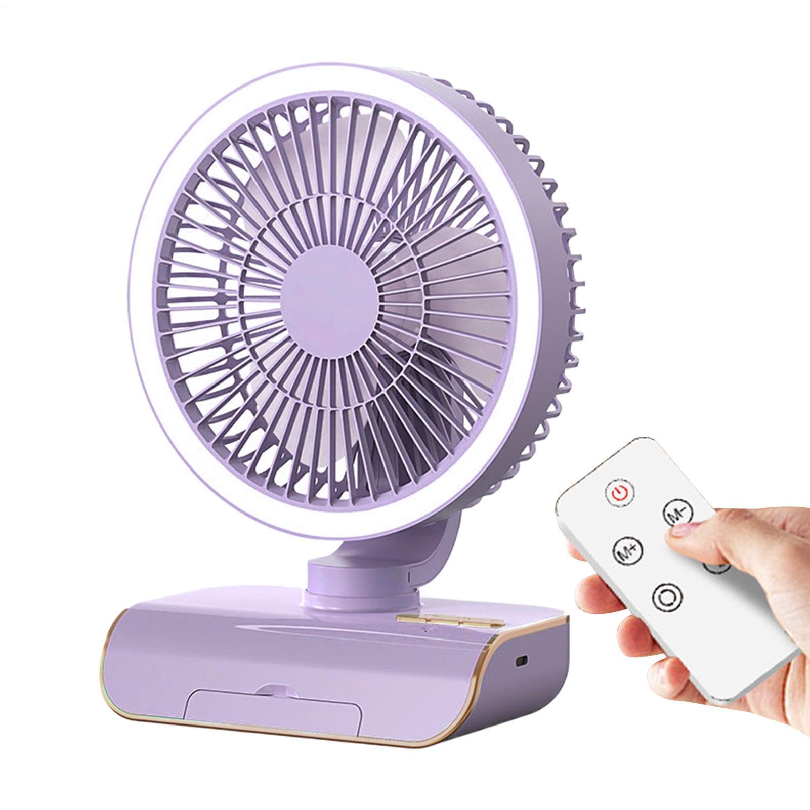 Genérico Ventilatore circolatore d'aria da scrivania, ricarica USB, multifunzione, potente, per ufficio, campeggio, viaggi, soggiorno, casa e camera da