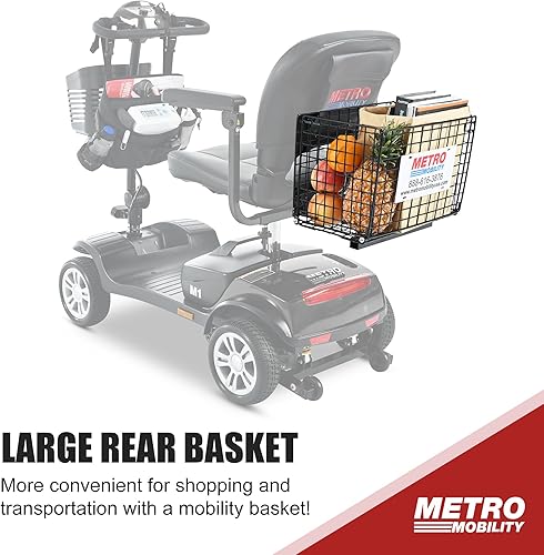 Miniatura 75 de Metro Mobility Patinetes con asiento para adultos, personas mayores, viajes, scooter motorizado eléctrico de 4 ruedas, 2 baterías extraíbles