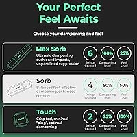 Vista 5 de ADV Tennis Amortiguador con tacto personalizado, paquete de 3, amortiguador de raqueta para reducir la vibración, aliviar los síntomas de lesiones