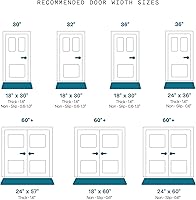 Vista 3 de Fab Habitat Felpudo extra grueso, tejido a mano, duradero, fibra de coco natural, entrada, puerta delantera, porche, patio, cursiva Hello azul