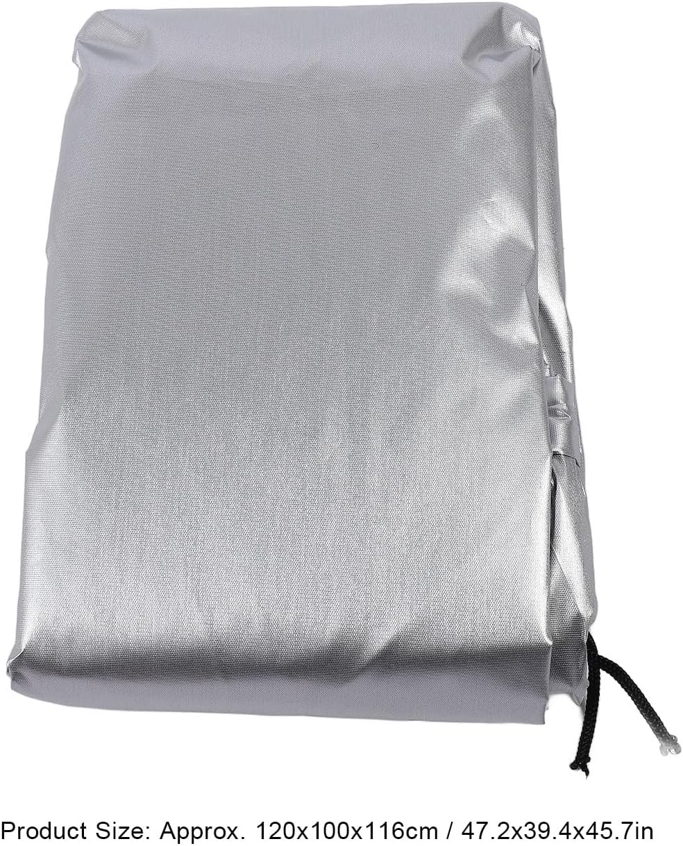 210D Oxford Fabric IBC Tote Cover for 1000L Outdoor Water Tank Cover, Water Anti Dust, Thermal Insulation Drawstring (Silver)