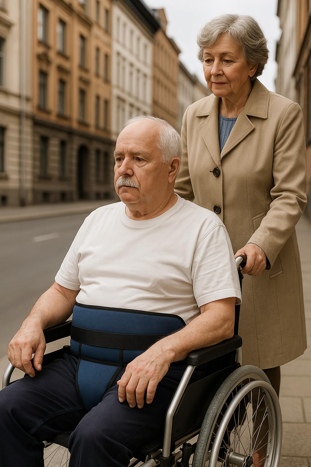 Ceinture Pelvienne Réglable et Rembourrée pour Fauteuil Roulant | Harnais périnéal, taille unique, aide à améliorer le maintien et la stabilité de l’utilisateur