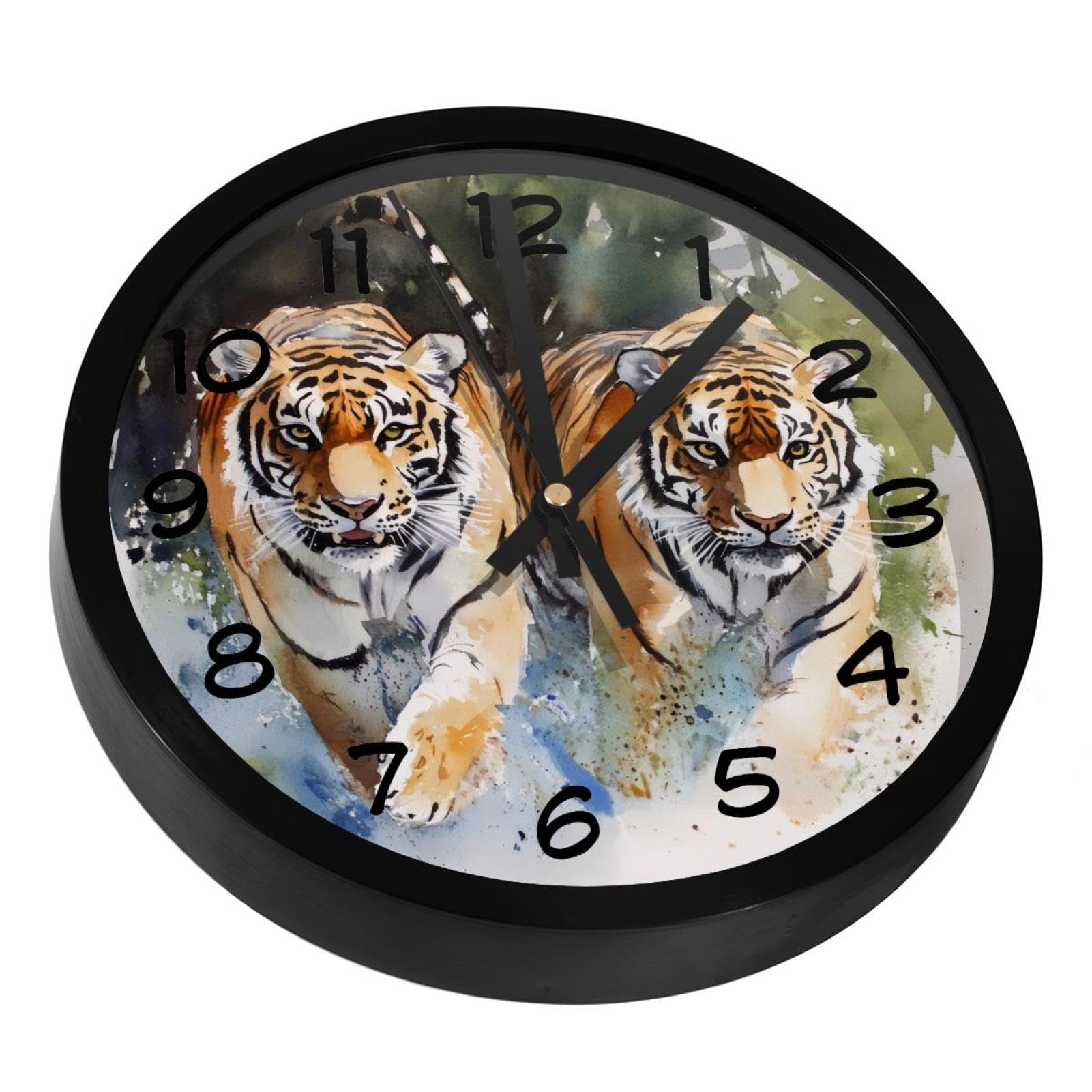 Horloge murale silencieuse pour chambre à coucher et salon style nature sauvage