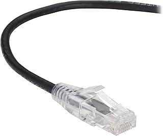 Black Box CAT6A 500-MHz Snagless Patch Cable UTP cm PVC RJ45 M/M BK 12FT