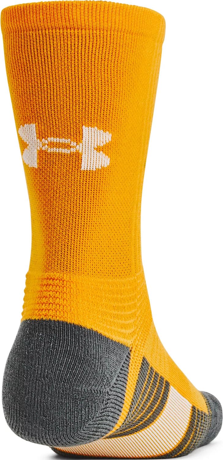 Under Armour - Unisex Team Crew Socks, Color Steeltown Gold (750), Size: Medium