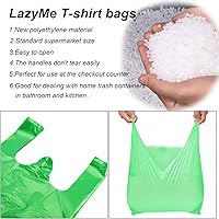 Vista 5 de LazyMe Bolsas Tipo Camiseta, Bolsas de Plástico con Asas para Comestibles, Venta al Por Menor y Día de San Patricio, Bolsas De Plastico Para