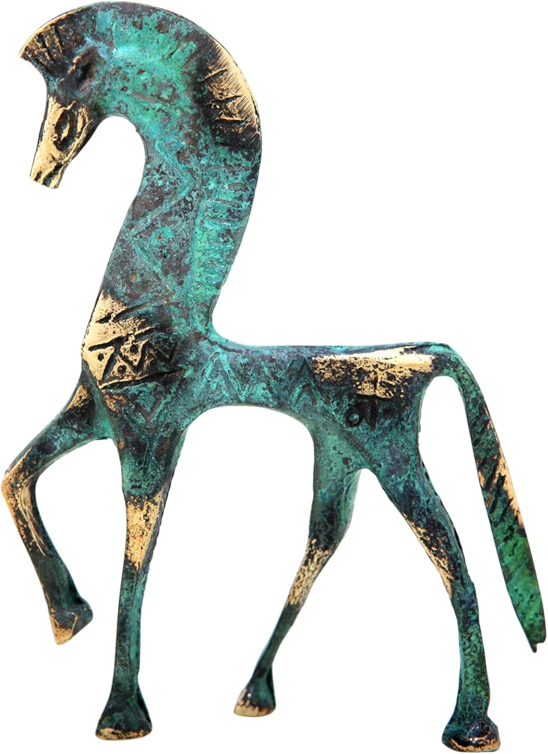 Iconsgr Ancient Greek Bronze Museum Statue Replica of Horse from Geometric Era (123)
