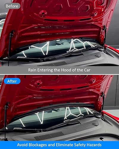 Miniatura 3 de Tira de clima para capó delantero compatible con Tesla Model 3, accesorios de goma, protector de sello de goma, tira de retención de agua, a prueba