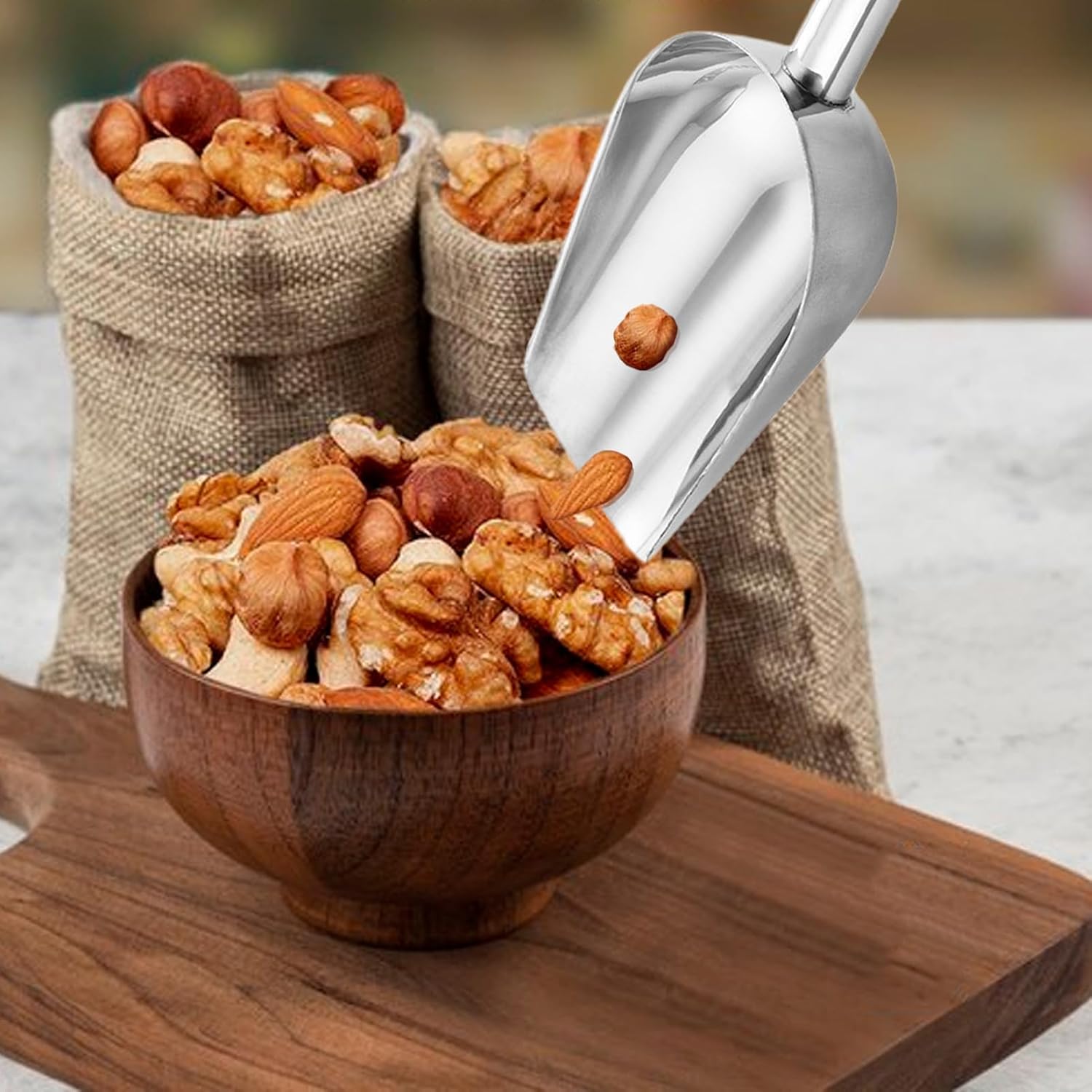 Stainless Steel Scoop， Multipurpose Dry Goods Scoop, Food Tools for Bar Party Wedding Food