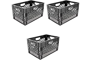 Juggernaut 24-Quart Multi-Functional Plastic Storage Crate