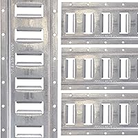 Vista 10 de US Cargo Control E Track, Hecho en EE. UU., Riel de pista E de acero calibre 12 de 8 pies galvanizado, Rieles ETrack horizontales para remolques