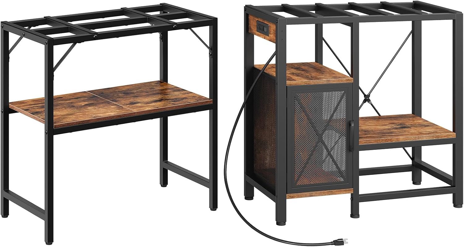 20 Gallon Fish Tank Stand and 37 Aquarium Stand Bundle, Heavy Duty Breeder Turtle Terrarium Stand Rack for Home Office, FTHR2001-FTHR40E01