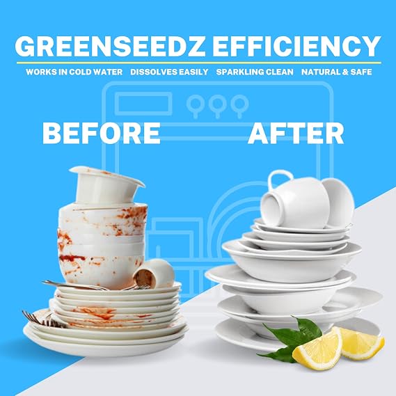 Dishwasher Detergent Pods Free & Clear, Unscented, Eco Friendly, Cuts Grease, 64 Count, Powerful Formula for Sparkling Clean Dishes, Automatic Dishwasher Safe