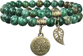 Chakra Bracelets for Women, 2 Pcs Chakra Crystal Bracelet, Healing Balance Stone Bracelet with Tree of Life, Yoga Reiki Bangle, Christmas Birthday Gifts for Women Girls Friend Sister Mom