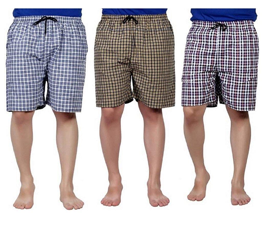 Men Multicolor Cotton Blend Boxer Shorts Pack of 3-image-21