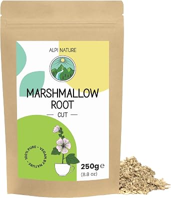 Alpi Nature Marshmallow Root Tea 250g 8.8 oz, Cut Unpeeled Marshmallow Root for Tea Preparation