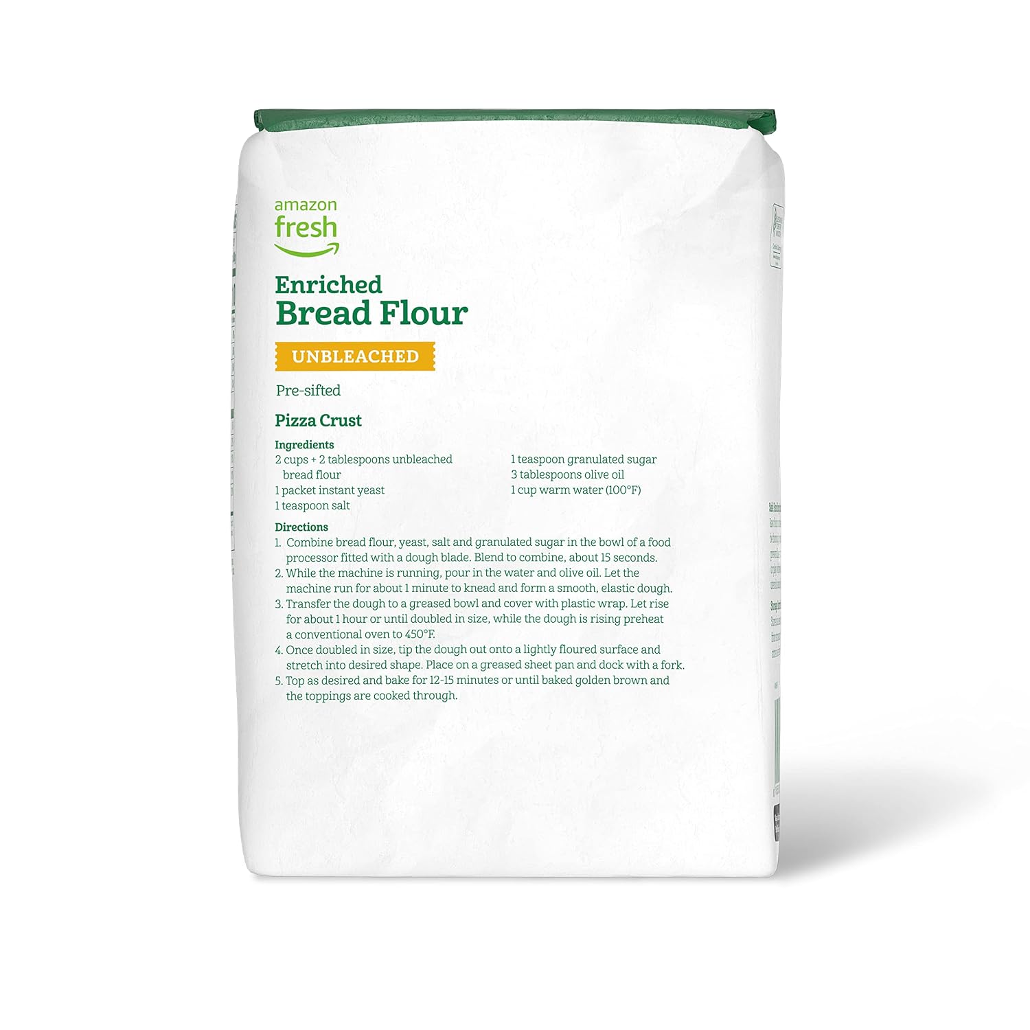 Amazon Fresh, Enriched Bread Flour, Unbleached, 5 Lb (Pack of 2) image 4