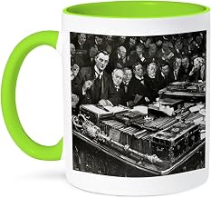 3dRose History of England, Speech by Sir Edward Grey, Engraving - HI13 PRI0166 - Prisma 15oz Two-Tone Green Mug