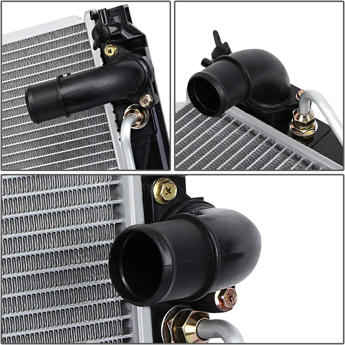 DNA Motoring OEM-RA-2925 OE Style Aluminum Core Radiator Compatible with 05-06 Sienna, 26-3/8" W X 18-7/8" H X 15/16" D, 1-3/8" Inlet, 1-1/2" Outlet