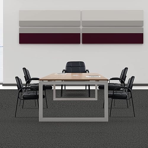 Miniatura 8 de CLATINA Silla auxiliar ejecutiva para sala de espera con reposabrazos acolchado de cuero regenerado, estilo moderno con base de trineo y marco