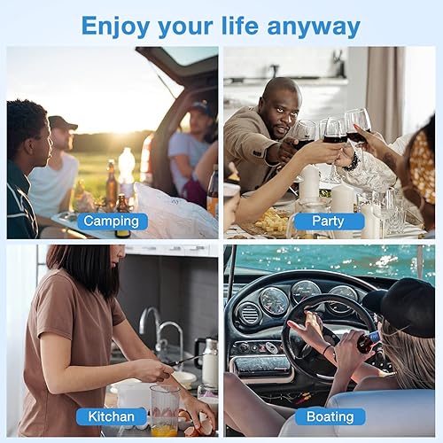 Miniatura 7 de WOLFSTORM Refrigerador congelador apto para vehículo y camión, caravana, barco, capacidad de almacenamiento de 37 cuartos de galón, montaje de viaje