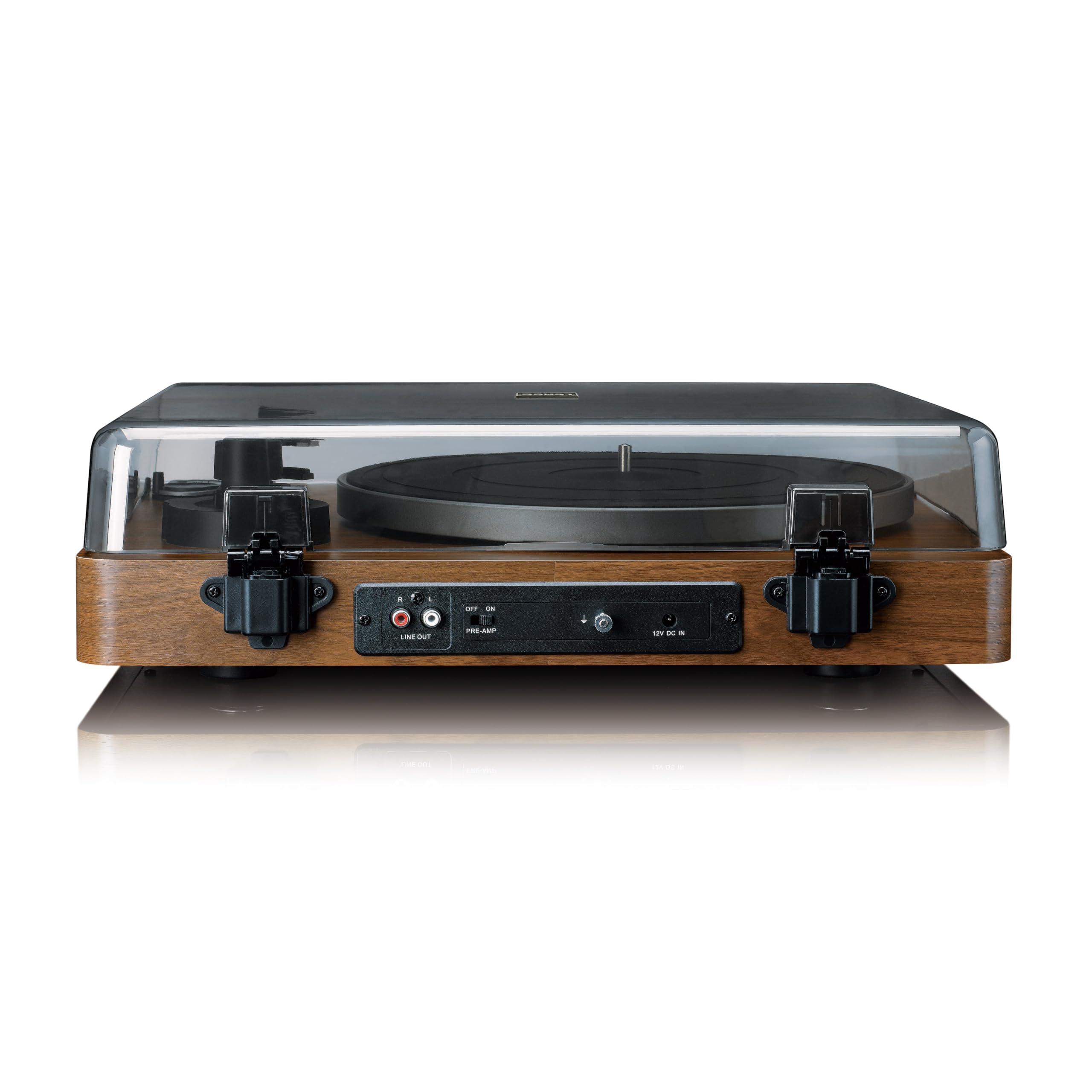 Lenco LBTA-165WD Giradischi, Giradischi Vinili, Bluetooth, automatico - Corpo in legno - Piatto in metallo e pickup AT3600L - Auto Start & Auto-Return - (33/45 giri/min) - Integrato - Legno