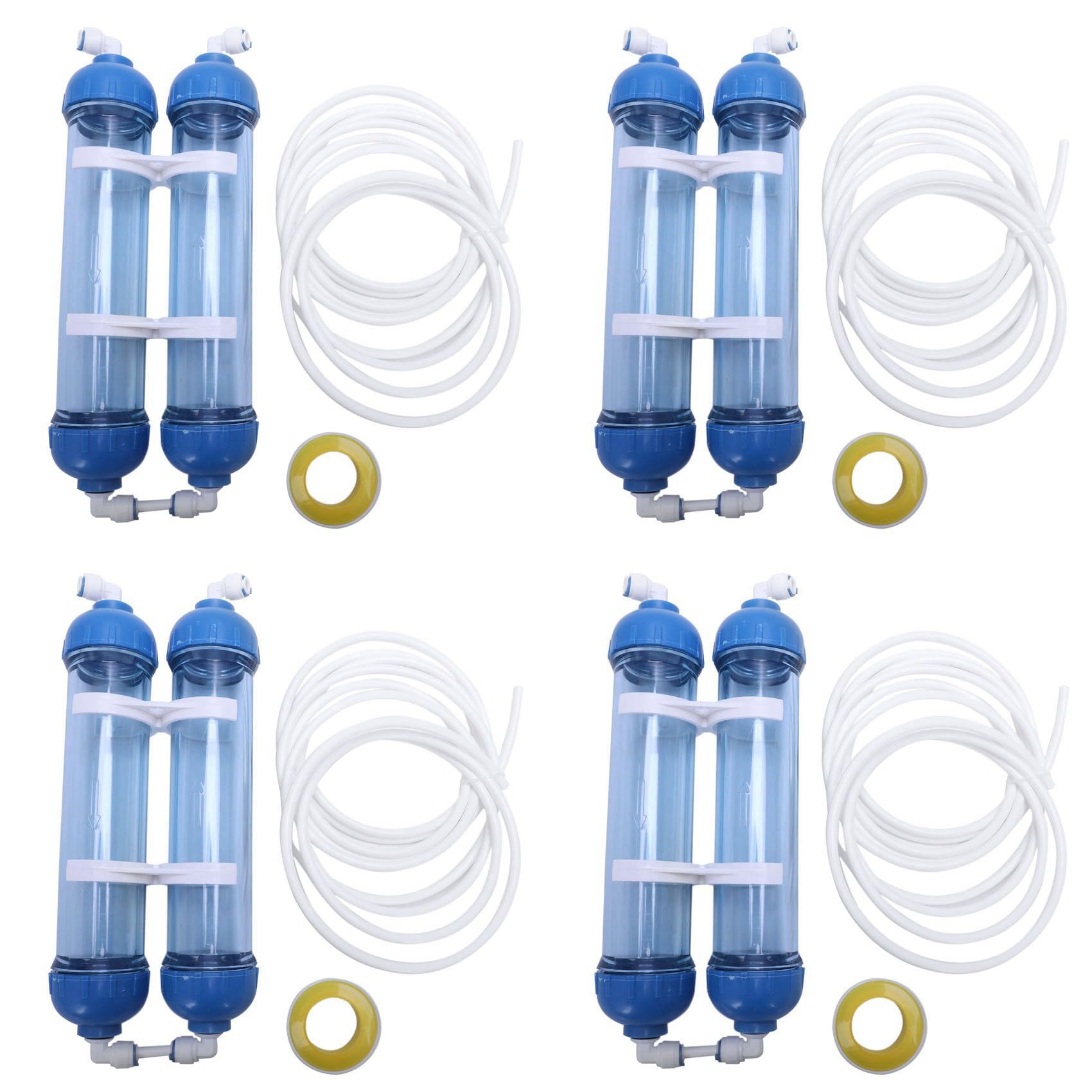 Hndhbfgrt Water Filter 8Pcs T33 Housing Diy T33 Shell Filter Bottle 4Pcs Fittings Water Purifier for Reverse Osmosis